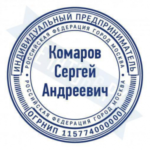 Макет стандартной печати для ИП №22